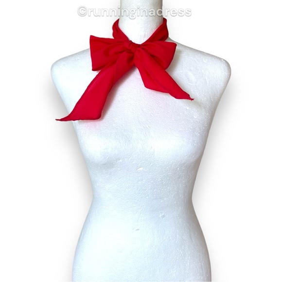 Square Up Red Neckerchief Tie - Picture 2 of 12